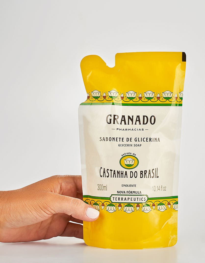 Refil Sabonete Líquido de Glicerina Granado Castanha do Brasil 300ml - Imagem 3