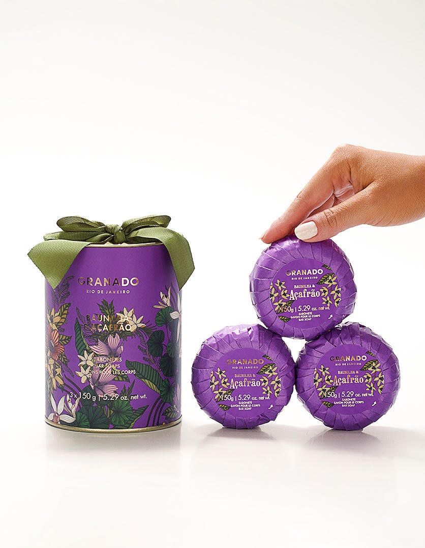 Kit Trio Sabonetes Barra Baunilha e Açafrão - Imagem 3